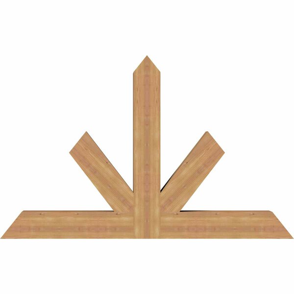Ekena Millwork Saratoga Timber Gable Bracket, Western Red Cedar, 60"W x 38"H x 5 1/2"D x 5 1/2"F, 15/12 Pitch GBW060X38X0606SAR00SWR - main